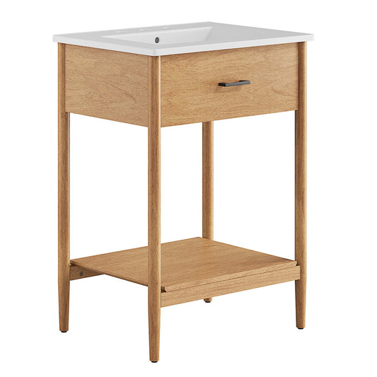 Zaire 24" Bathroom Vanity by Modway EEI-6660-NAT-WHI