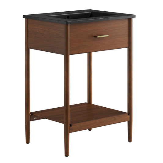 Zaire 24" Bathroom Vanity by Modway EEI-6661-WAL-BLK
