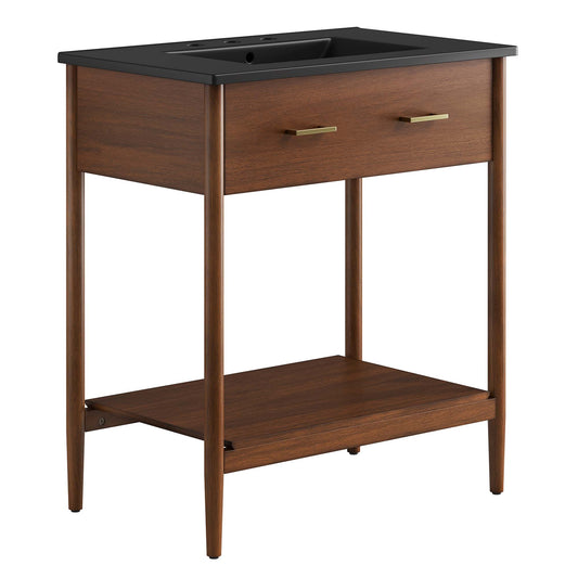 Zaire 30" Bathroom Vanity by Modway EEI-6663-WAL-BLK