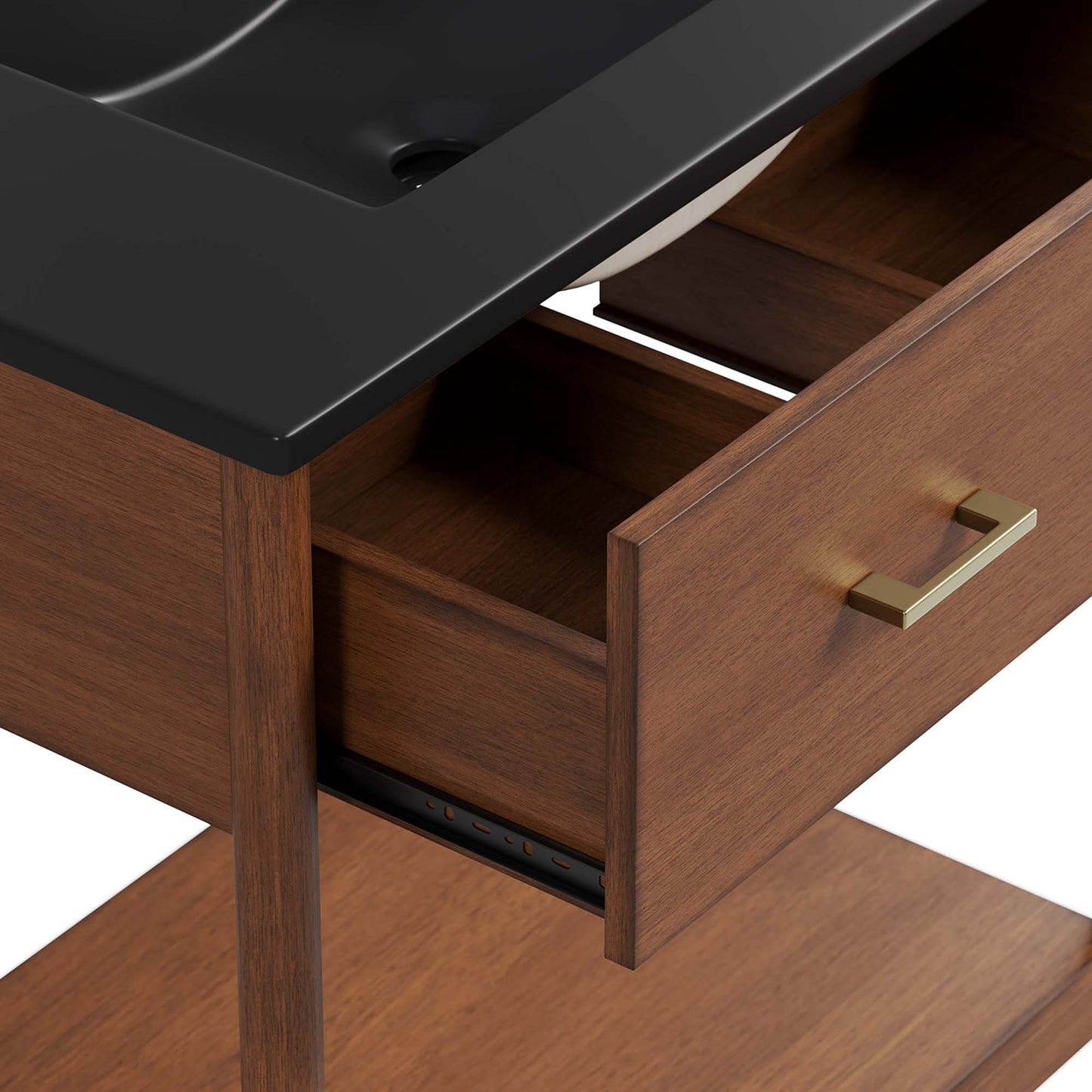 Zaire 30" Bathroom Vanity by Modway EEI-6663-WAL-BLK