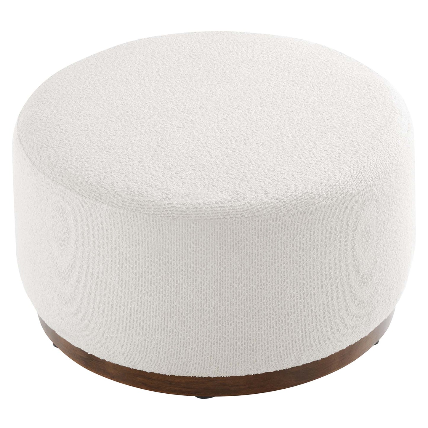 Tilden Large 29" Round Boucle Upholstered Ottoman