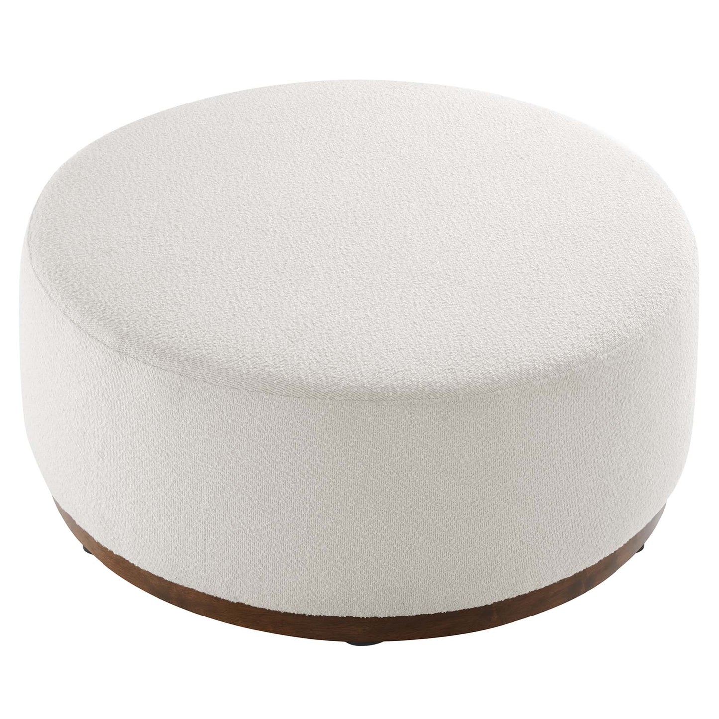 Tilden Large 38" Round Boucle Upholstered Upholstered Ottoman by Modway EEI-6682-CLO-WAL