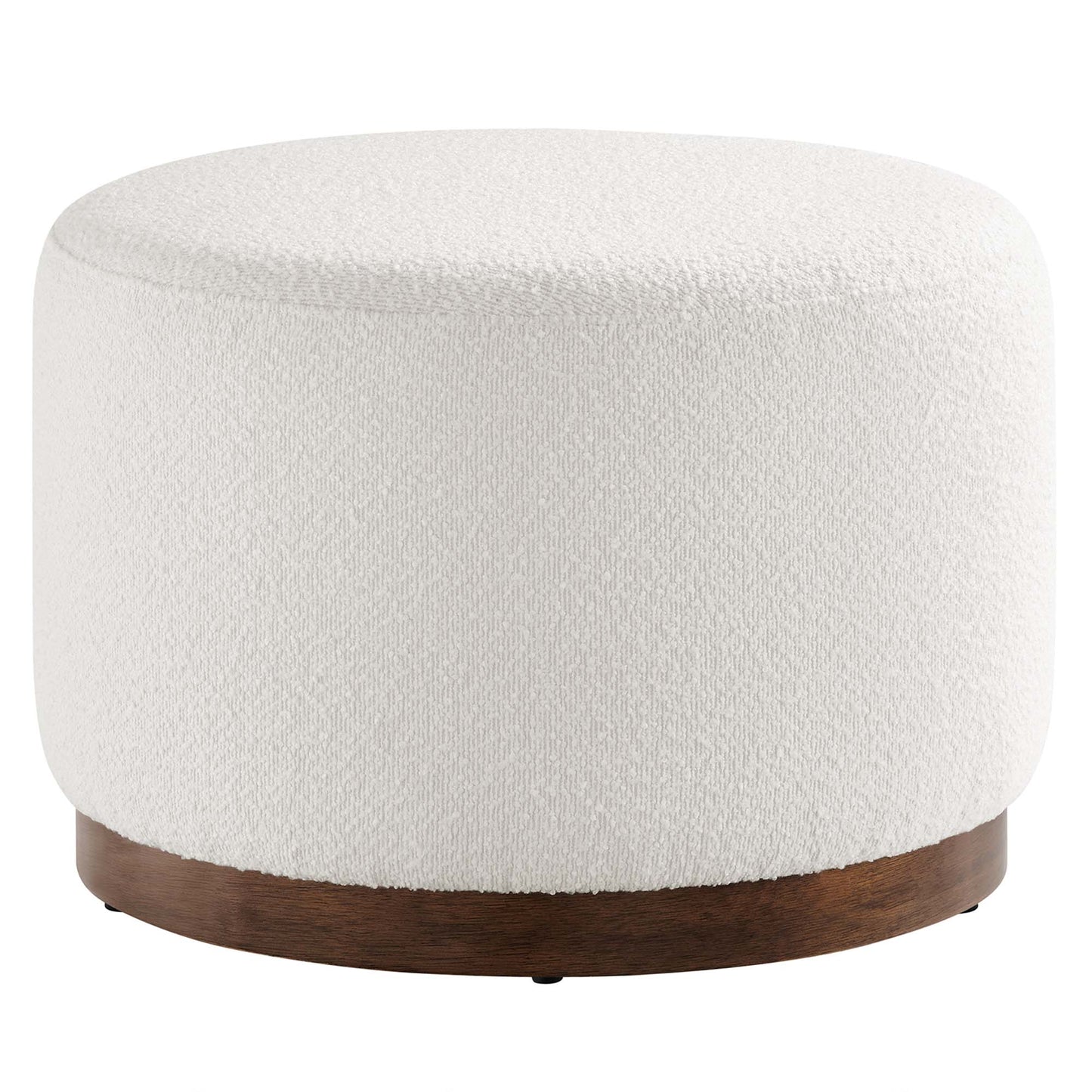Tilden Large 23" Round Boucle Upholstered Upholstered Ottoman by Modway EEI-6683-CLO-WAL