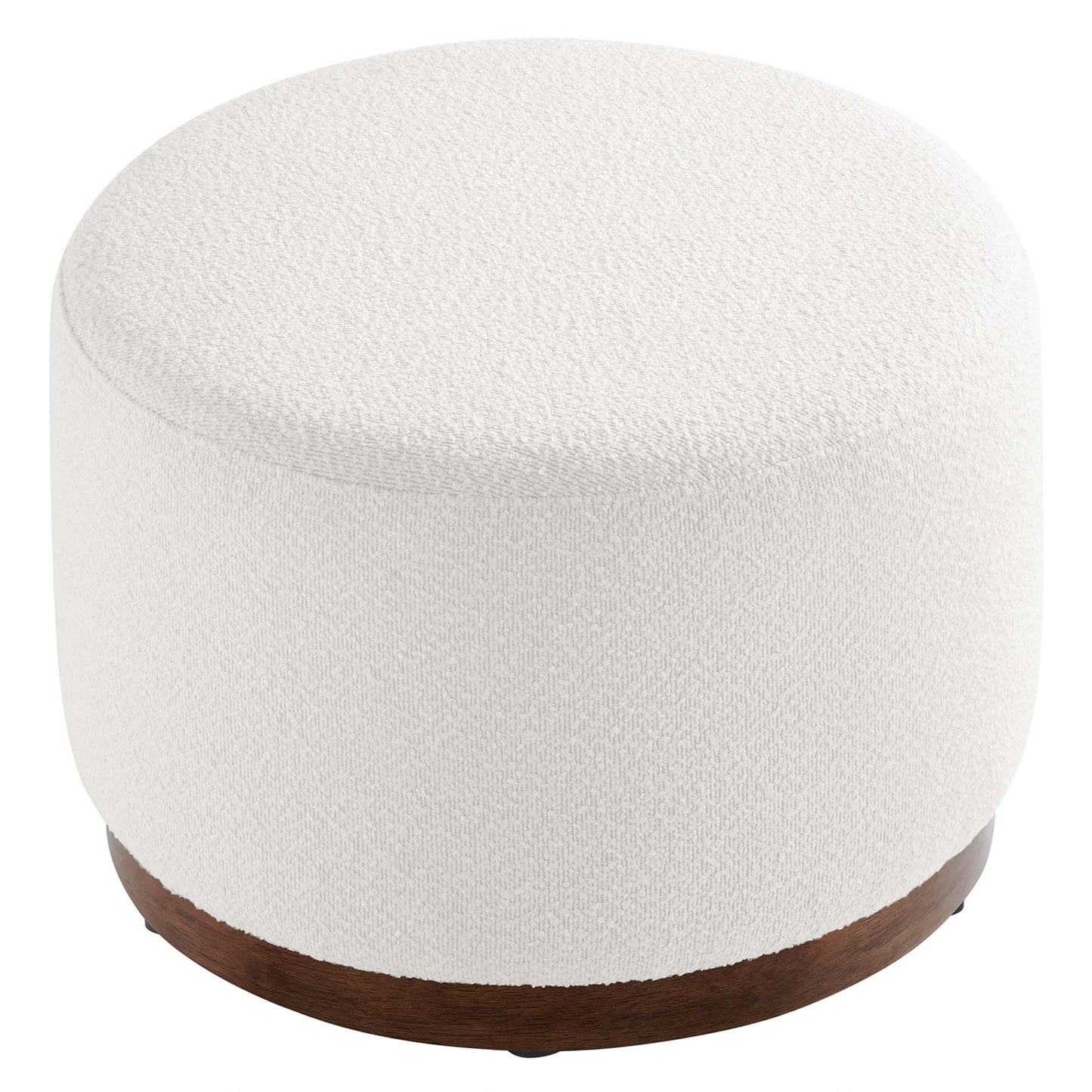 Tilden Large 23" Round Boucle Upholstered Upholstered Ottoman by Modway EEI-6683-CLO-WAL