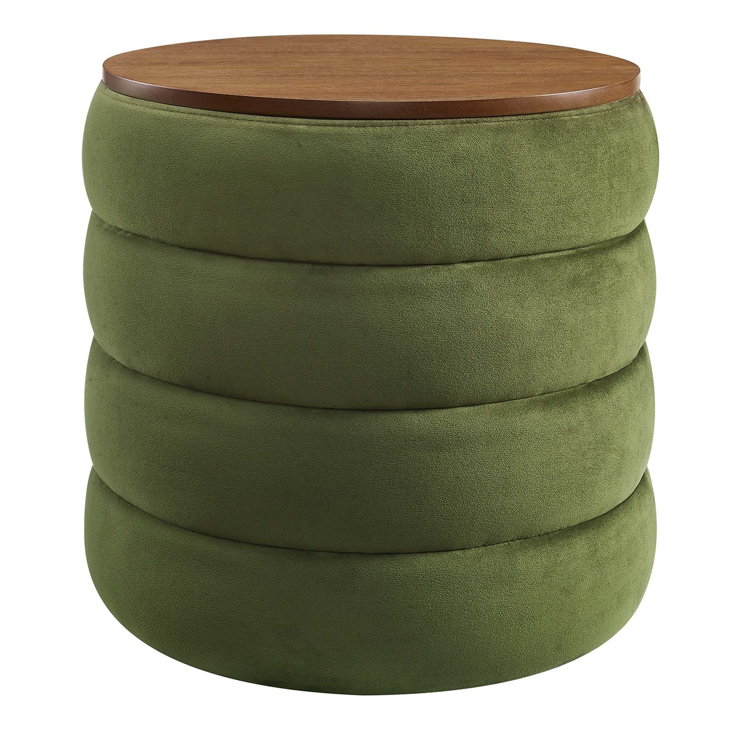 Mezzo Round Performance Velvet Storage Ottoman by Modway EEI-6684-MOG