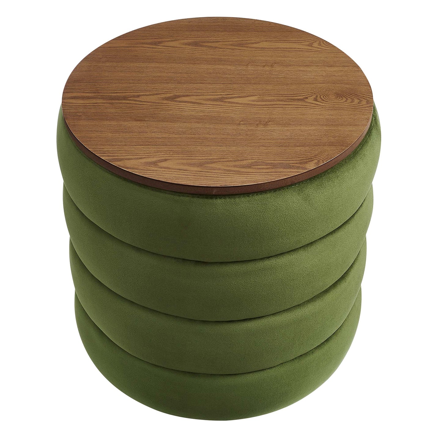 Mezzo Round Performance Velvet Storage Ottoman by Modway EEI-6684-MOG