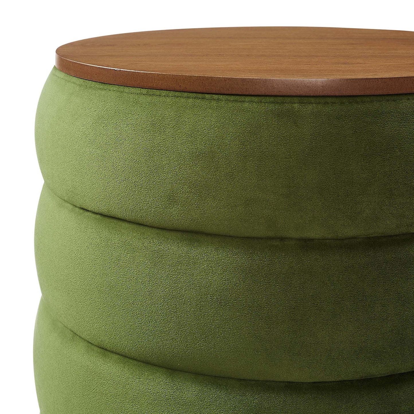 Mezzo Round Performance Velvet Storage Ottoman by Modway EEI-6684-MOG
