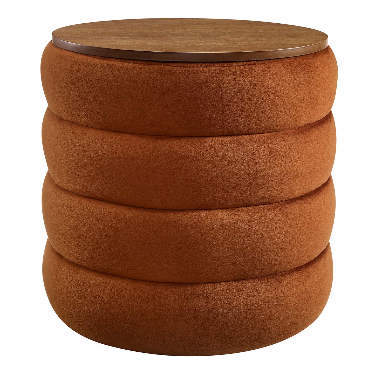 Mezzo Round Performance Velvet Storage Ottoman by Modway EEI-6684-RUS