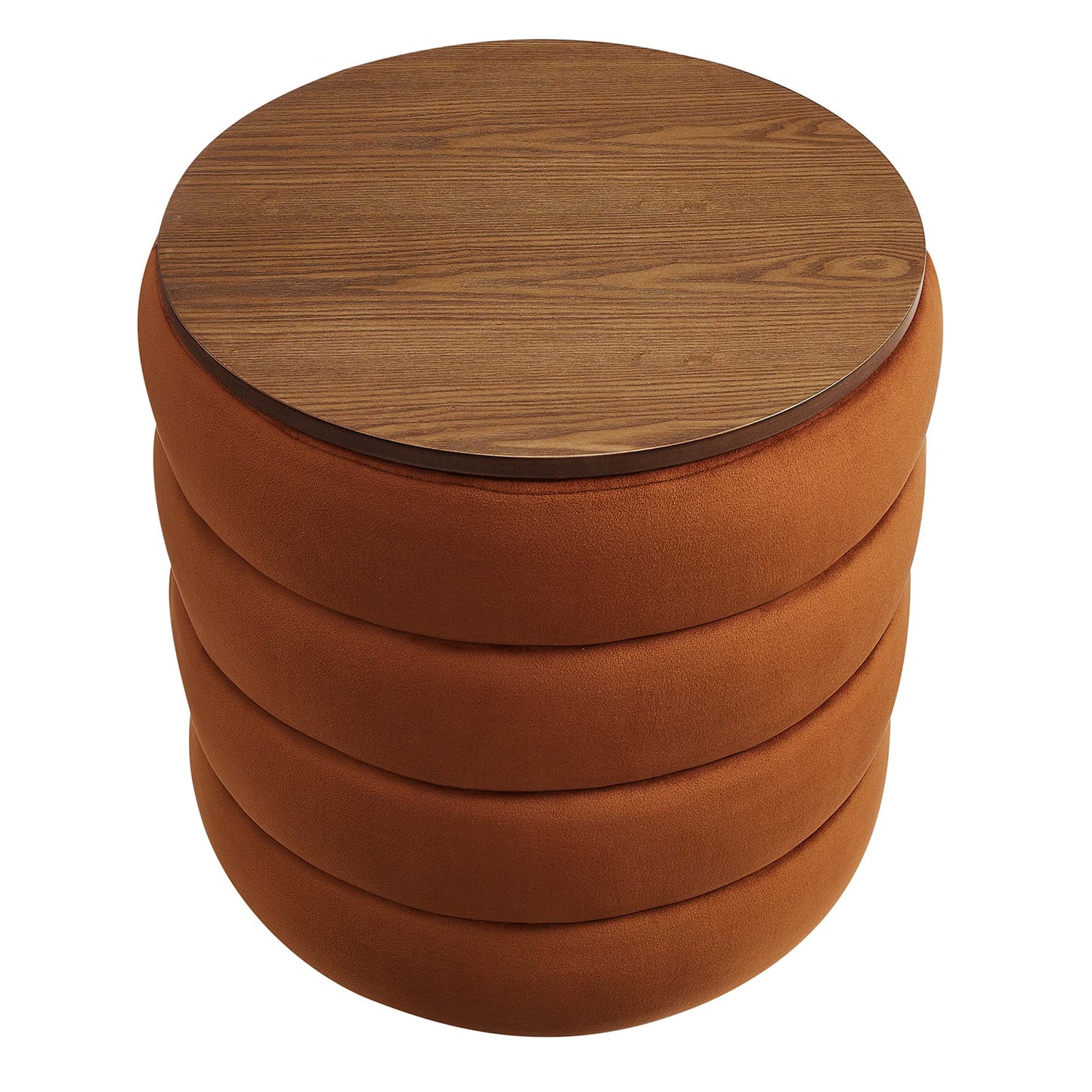 Mezzo Round Performance Velvet Storage Ottoman by Modway EEI-6684-RUS