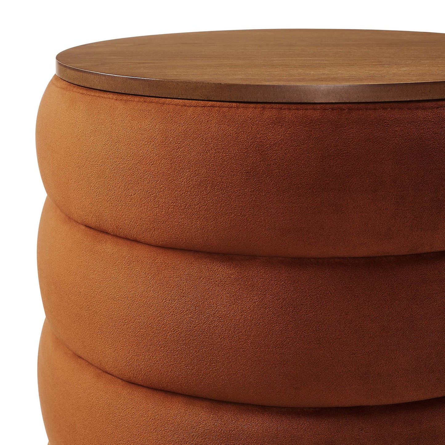 Mezzo Round Performance Velvet Storage Ottoman by Modway EEI-6684-RUS