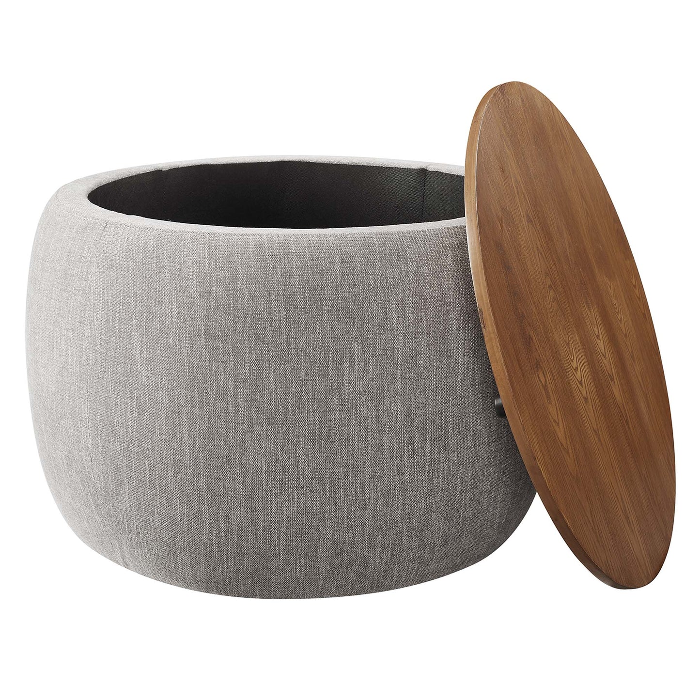 Perla Woven Heathered Fabric Upholstered Storage Ottoman by Modway EEI-6688-HEW