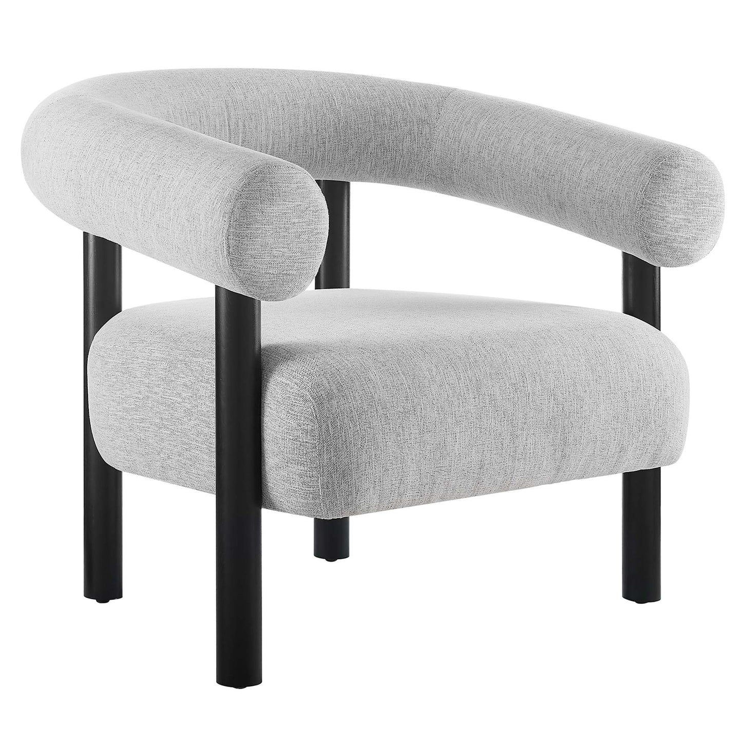 Sable Upholstered Fabric Armchair by Modway EEI-6689-LGR-BLK