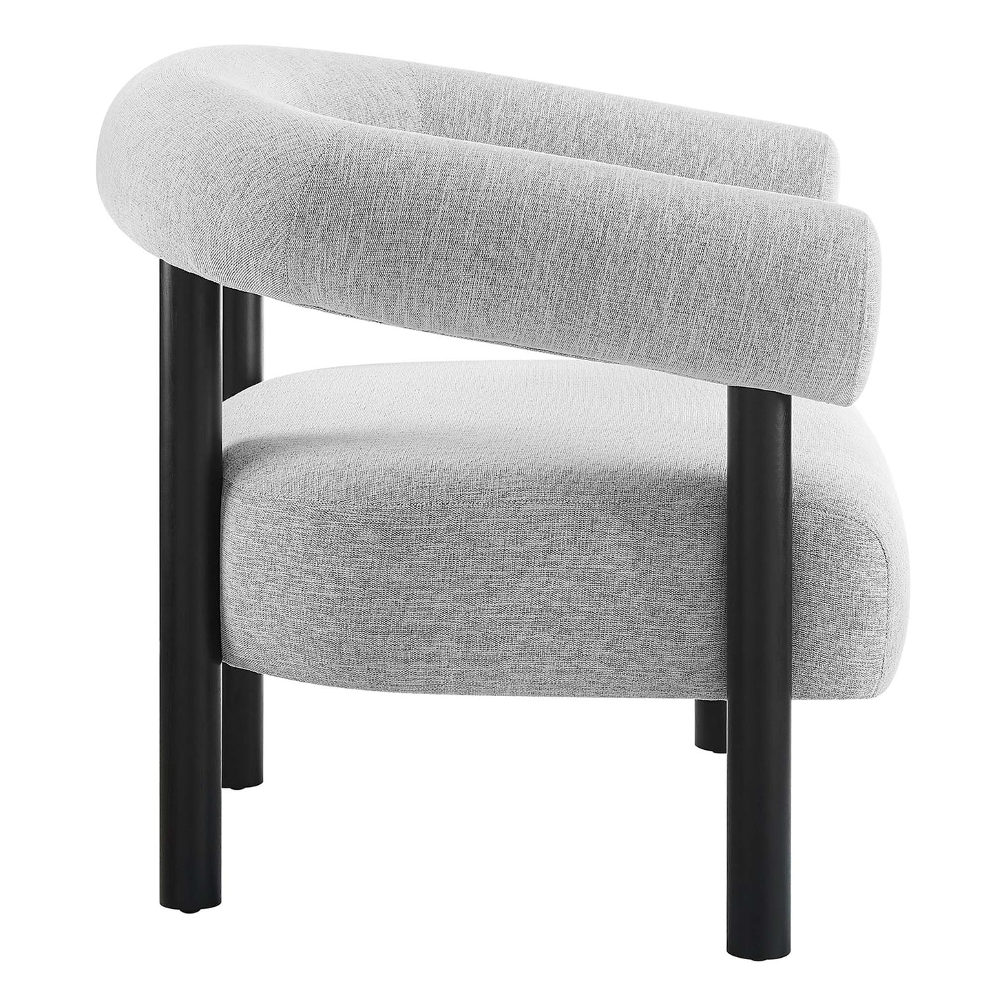 Sable Upholstered Fabric Armchair by Modway EEI-6689-LGR-BLK