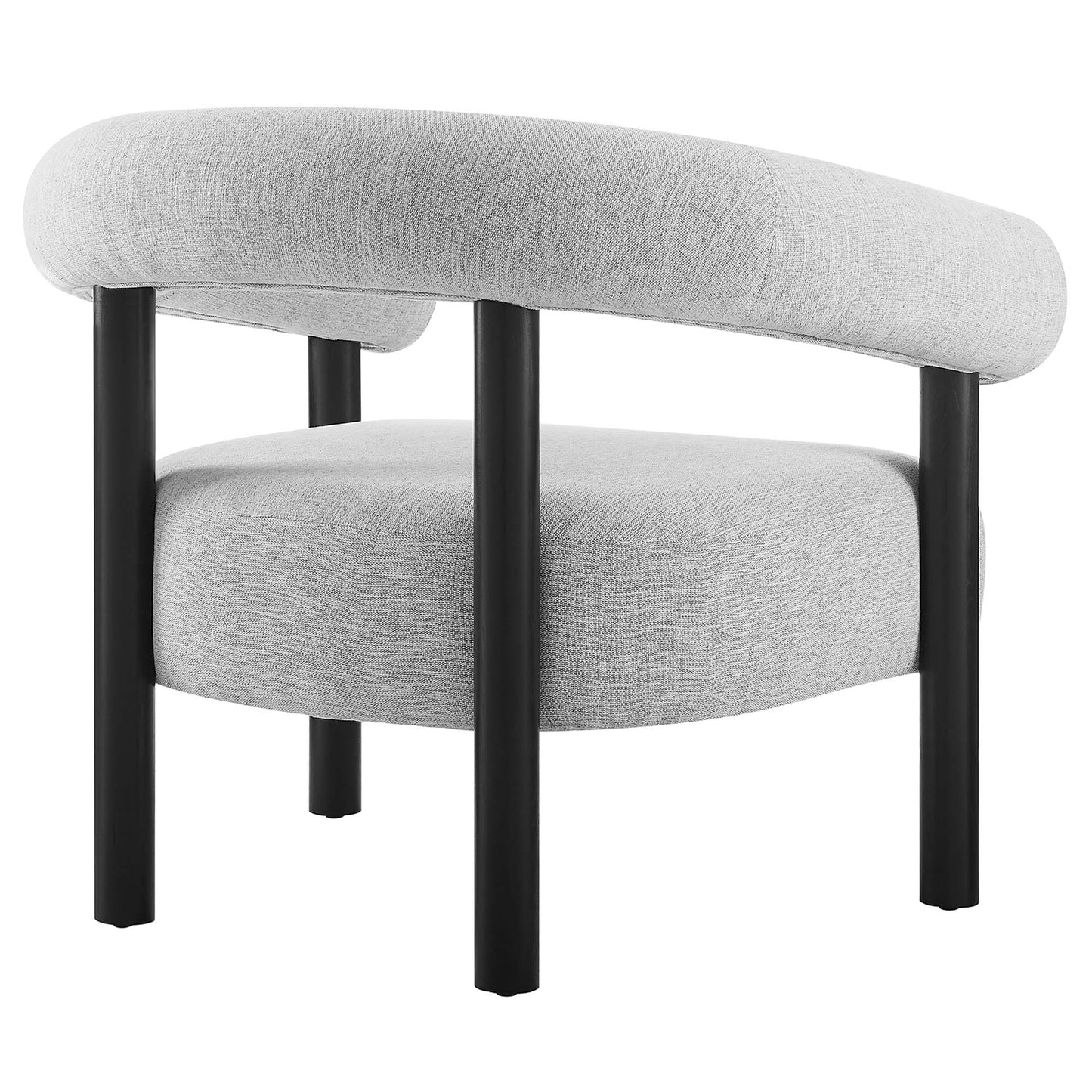 Sable Upholstered Fabric Armchair by Modway EEI-6689-LGR-BLK