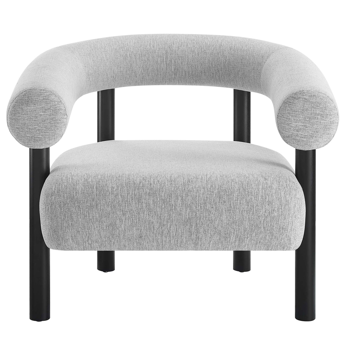 Sable Upholstered Fabric Armchair by Modway EEI-6689-LGR-BLK