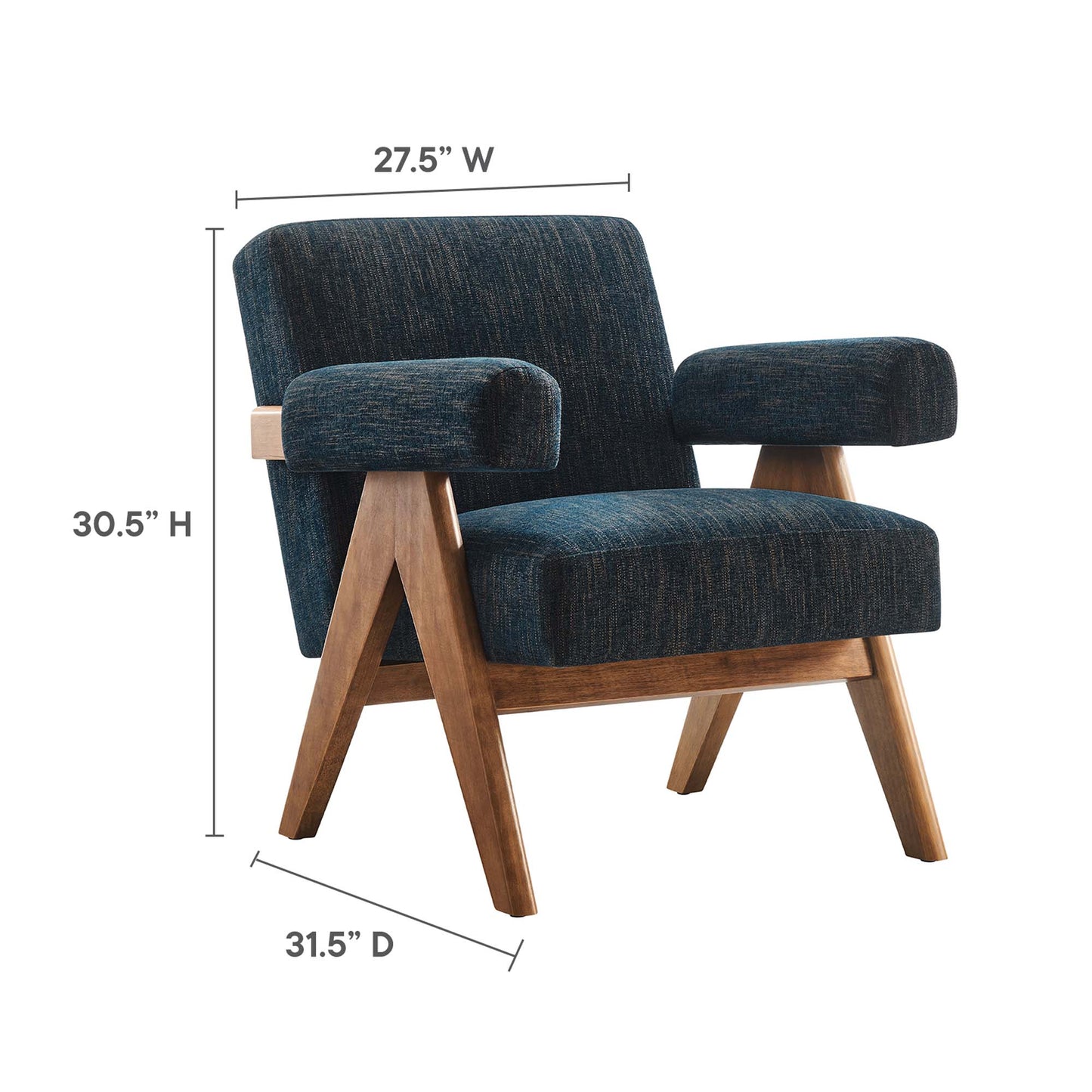Lyra Fabric Armchair Set of 2 by Modway EEI-6704-HEA