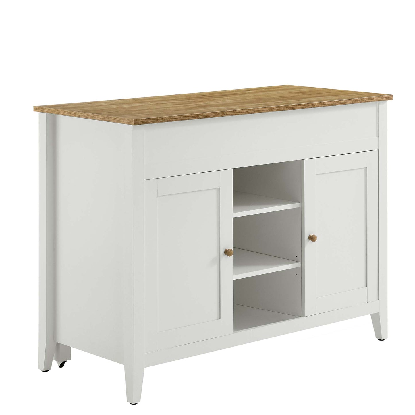 Garland Kitchen Island by Modway EEI-6727-OAK-WHI