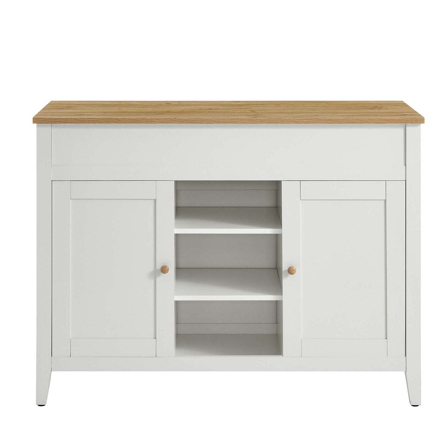 Garland Kitchen Island by Modway EEI-6727-OAK-WHI