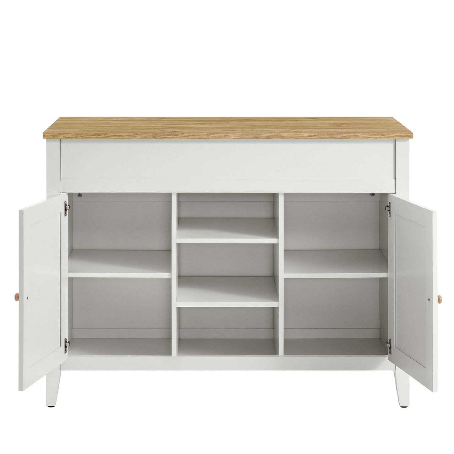 Garland Kitchen Island by Modway EEI-6727-OAK-WHI