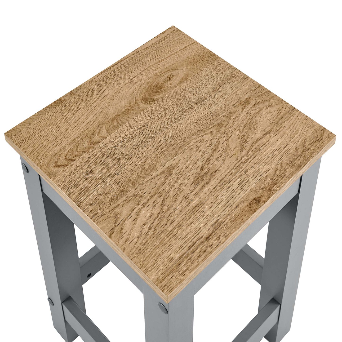 Galley 3-Piece Kitchen Island and Stool Set by Modway EEI-6730-OAK-GRY