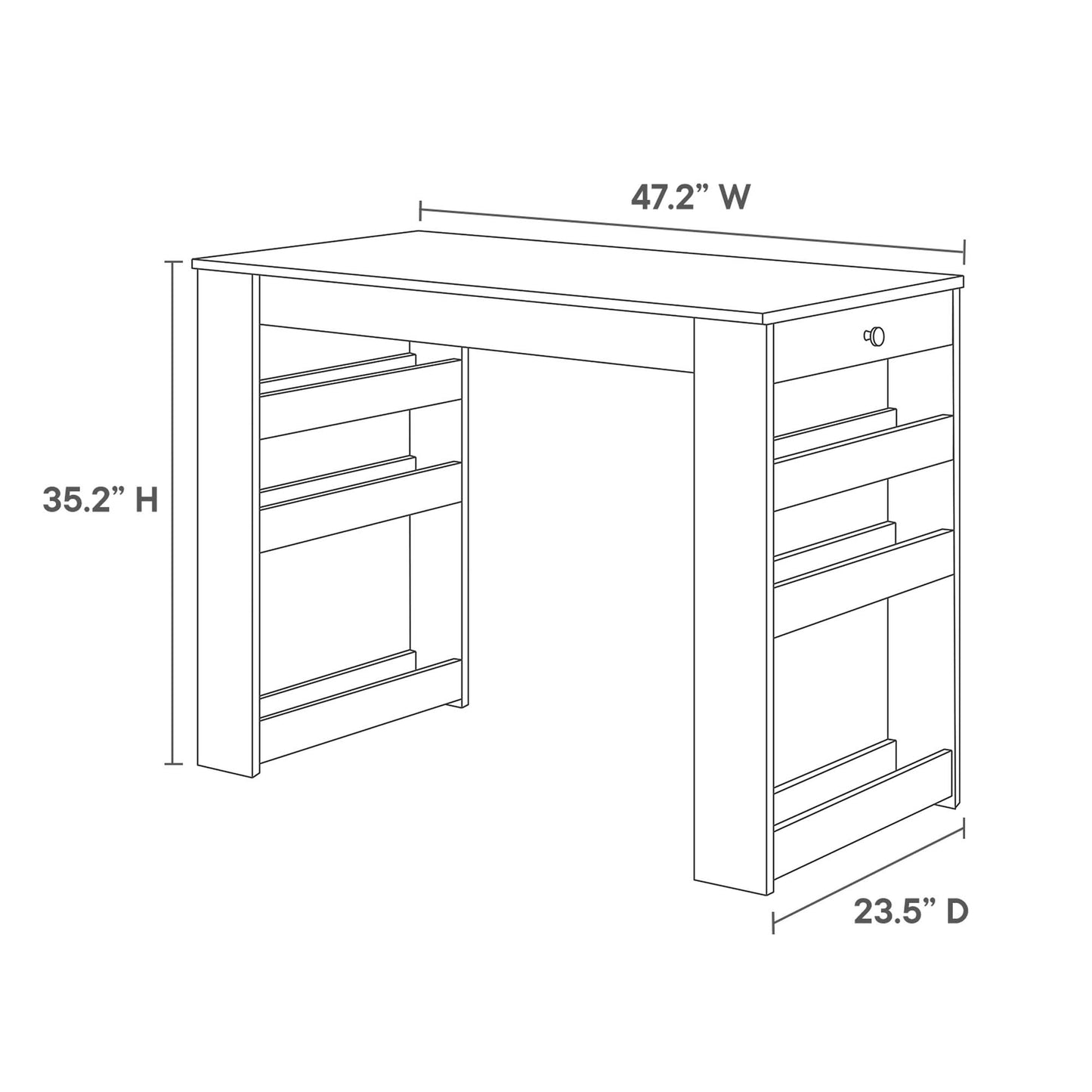 Galley 3-Piece Kitchen Island and Stool Set by Modway EEI-6730-OAK-GRY