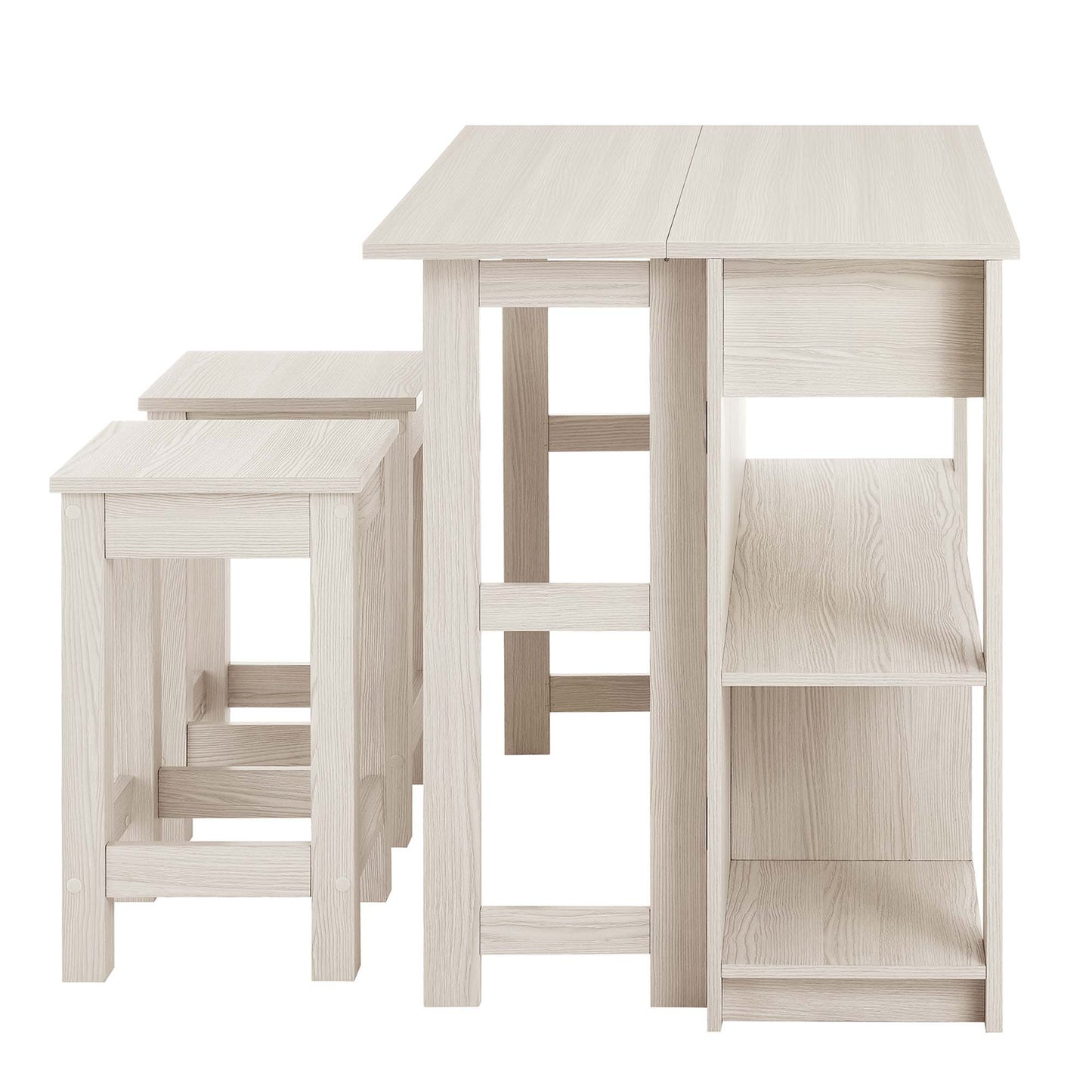 Meadowbrook 3-Piece Kitchen Island and Stool Set by Modway EEI-6731-WMA