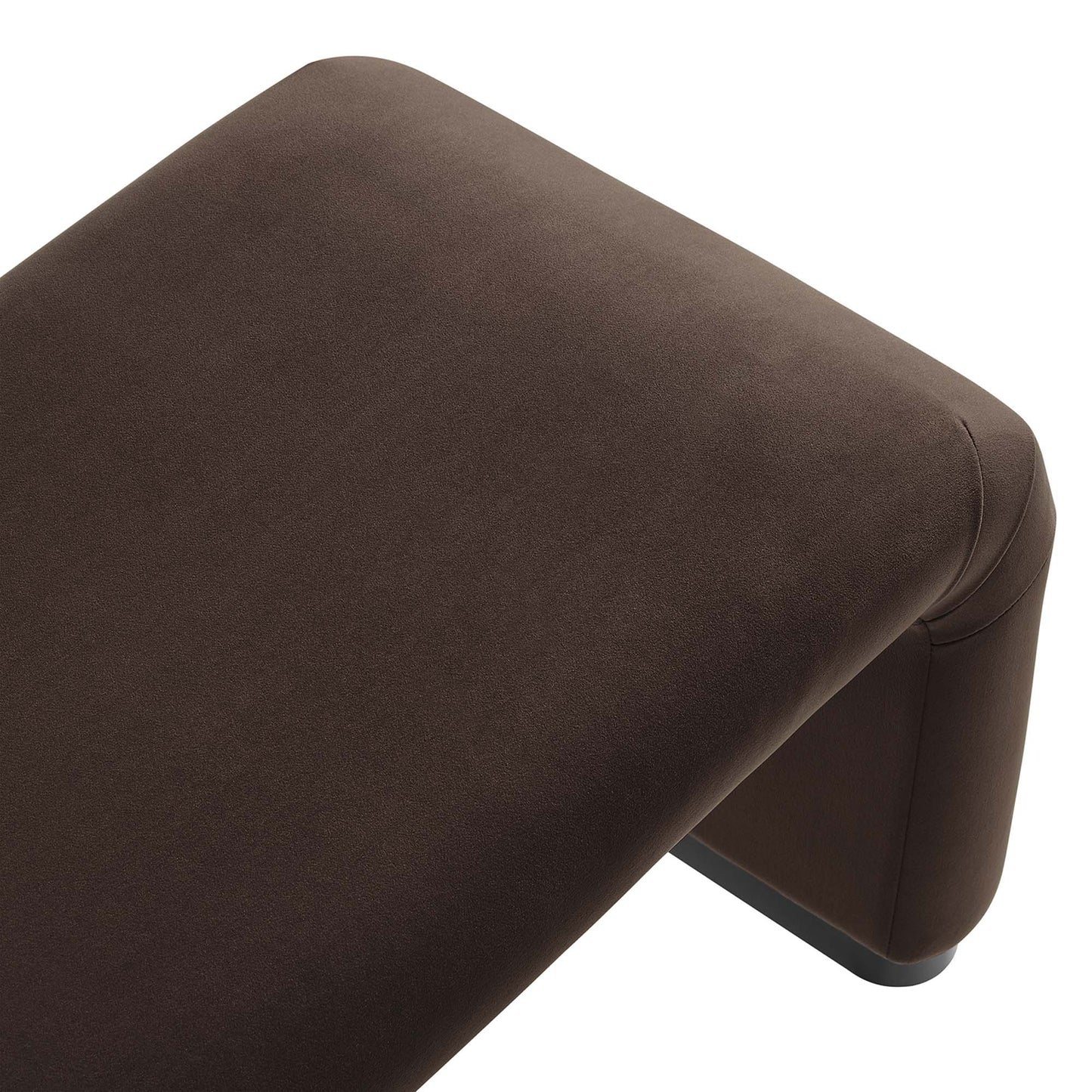 Koda Performance Velvet Waterfall Long Bench by Modway EEI-6734-BLK-CHB
