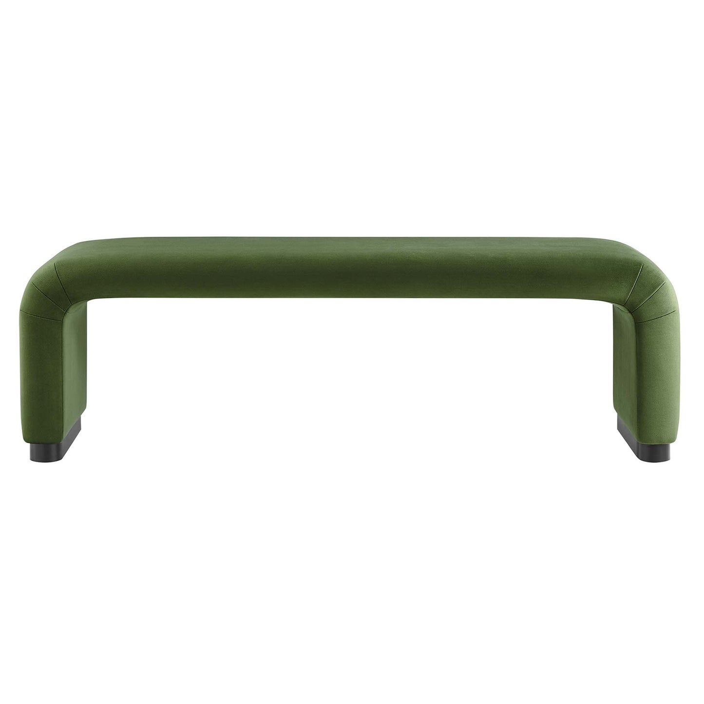 Koda Performance Velvet Waterfall Long Bench by Modway EEI-6734-BLK-MOS