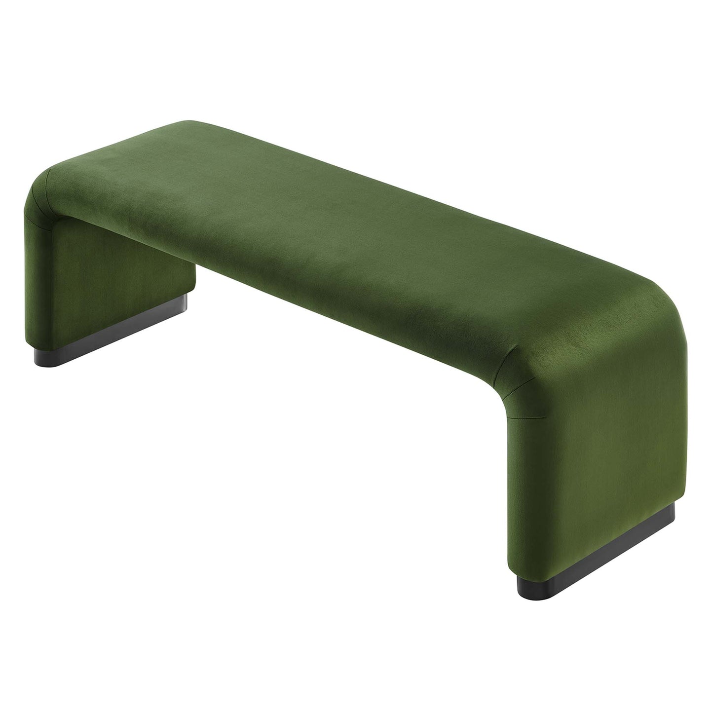 Koda Performance Velvet Waterfall Long Bench by Modway EEI-6734-BLK-MOS
