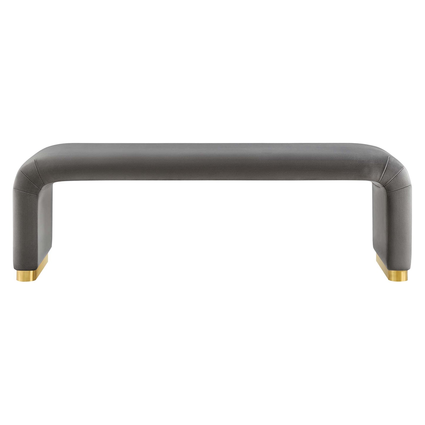 Koda Performance Velvet Waterfall Long Bench by Modway EEI-6734-BRA-STG