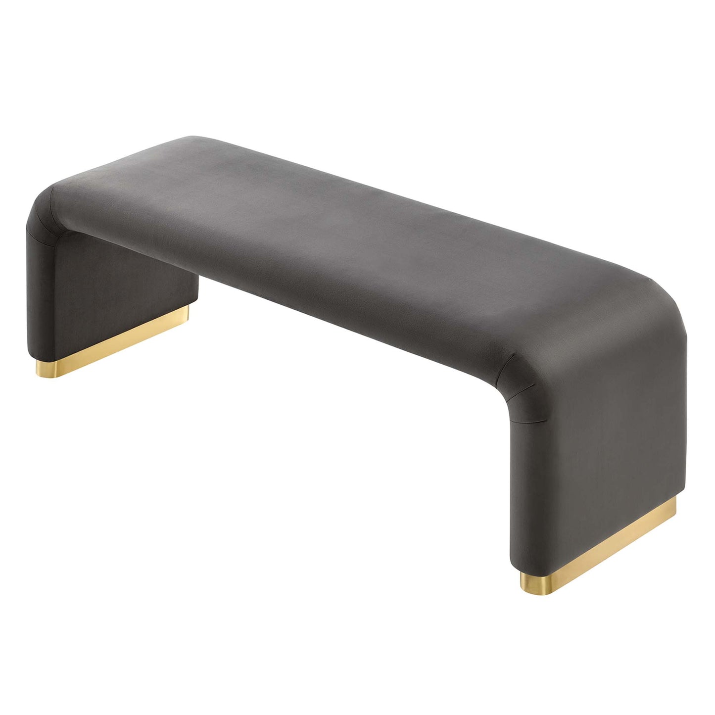 Koda Performance Velvet Waterfall Long Bench by Modway EEI-6734-BRA-STG
