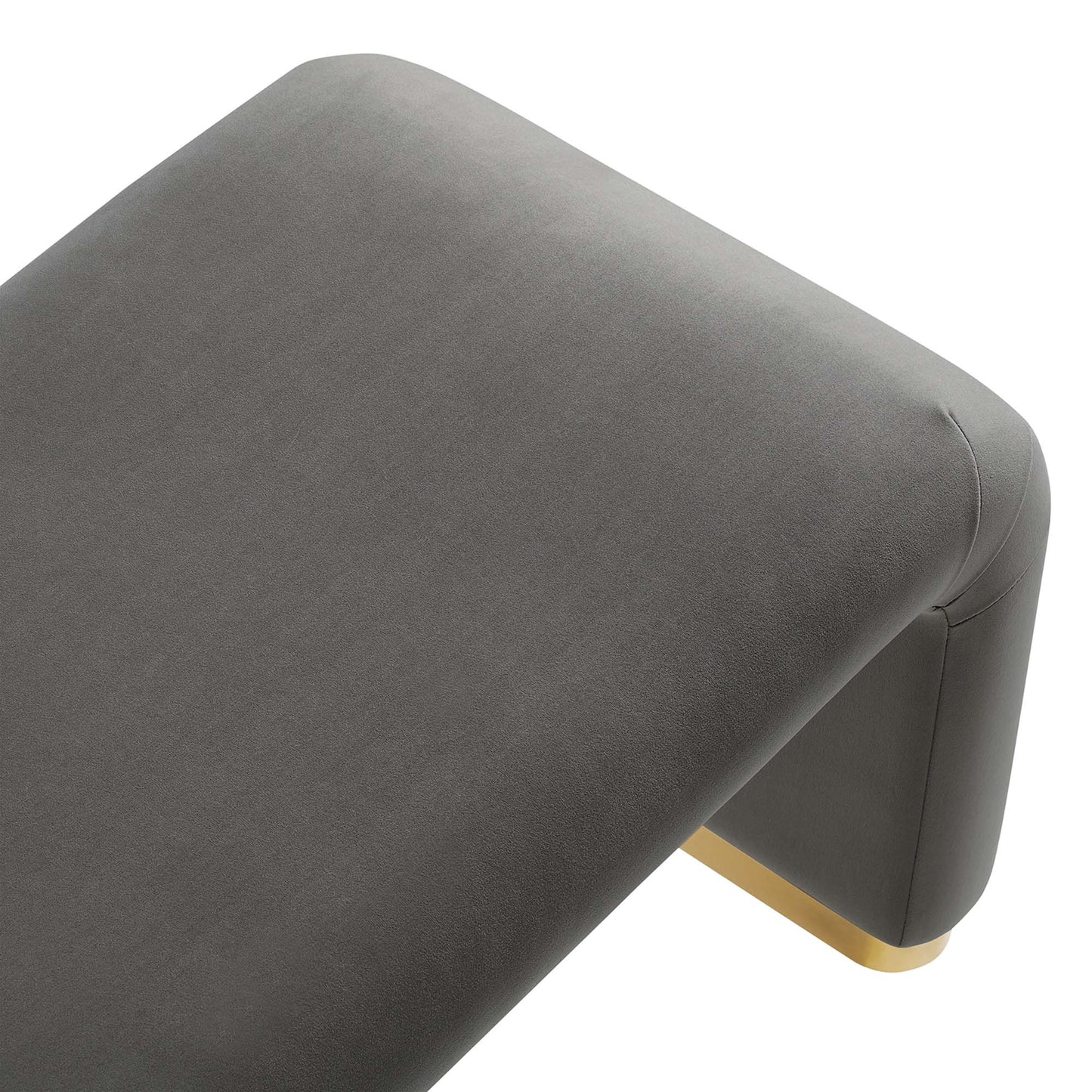 Koda Performance Velvet Waterfall Long Bench by Modway EEI-6734-BRA-STG
