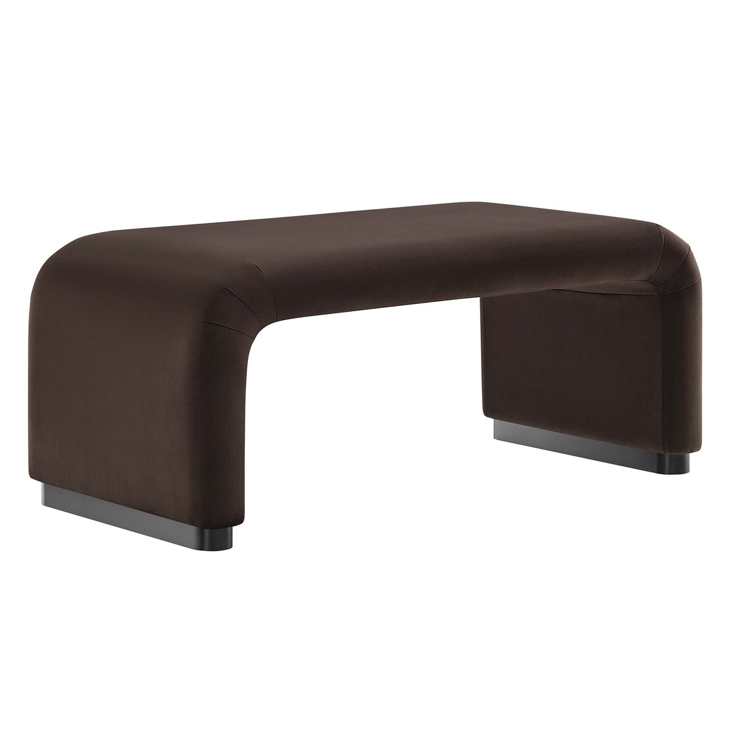 Koda Performance Velvet Waterfall Ottoman by Modway EEI-6735-BLK-CHB