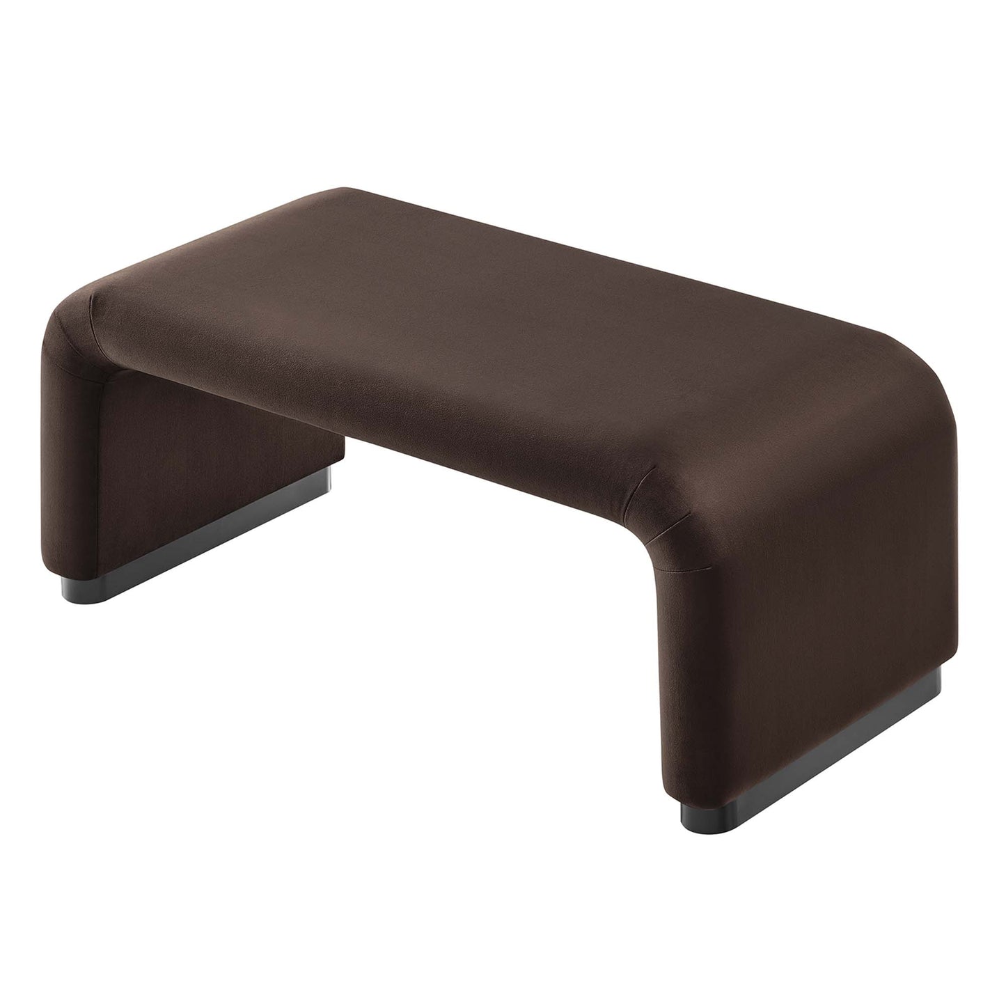 Koda Performance Velvet Waterfall Ottoman by Modway EEI-6735-BLK-CHB