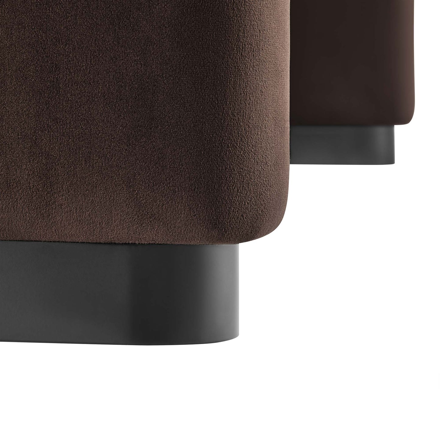Koda Performance Velvet Waterfall Ottoman by Modway EEI-6735-BLK-CHB