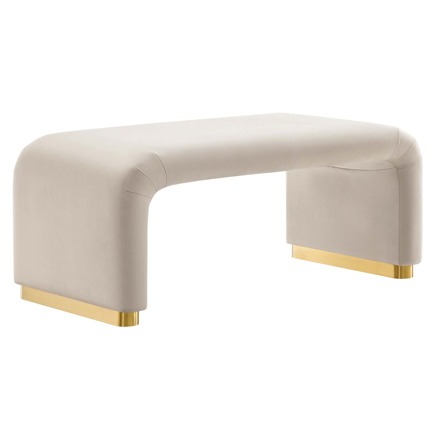 Koda Performance Velvet Waterfall Ottoman by Modway EEI-6735-BRA-ALM