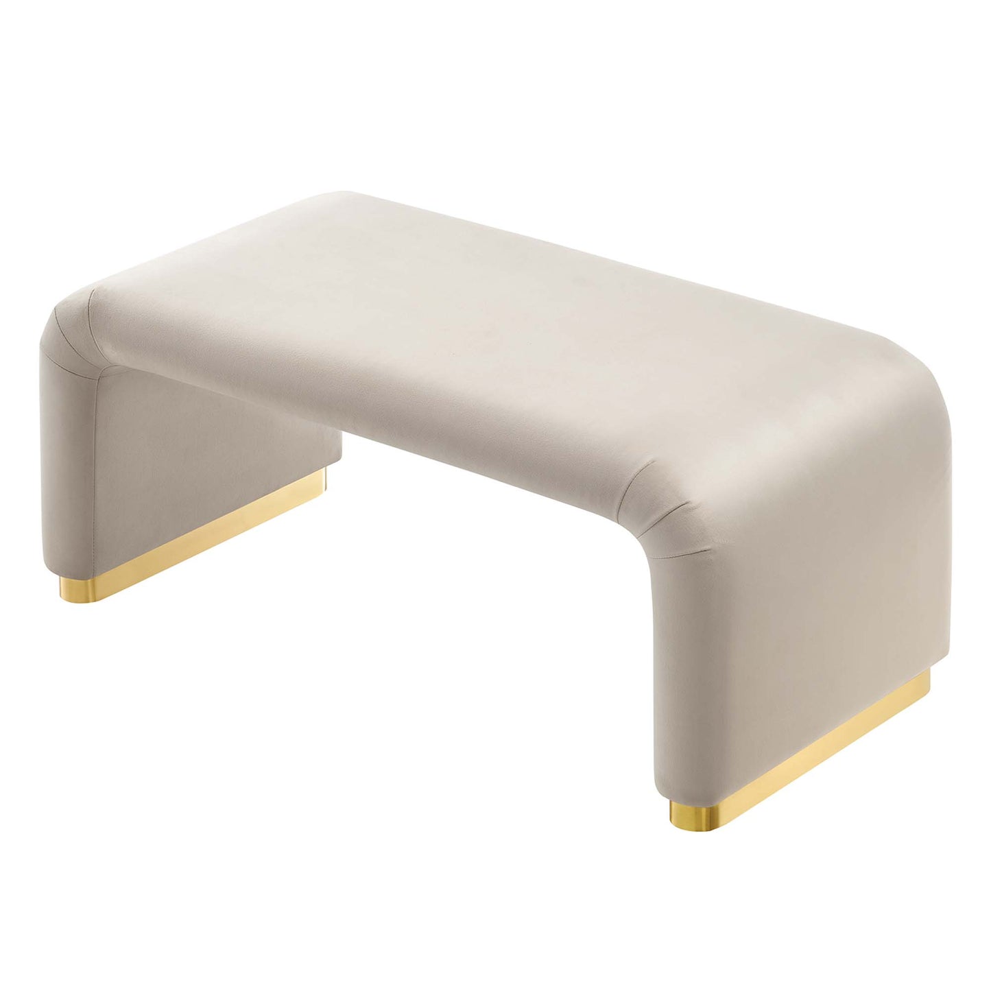 Koda Performance Velvet Waterfall Ottoman by Modway EEI-6735-BRA-ALM