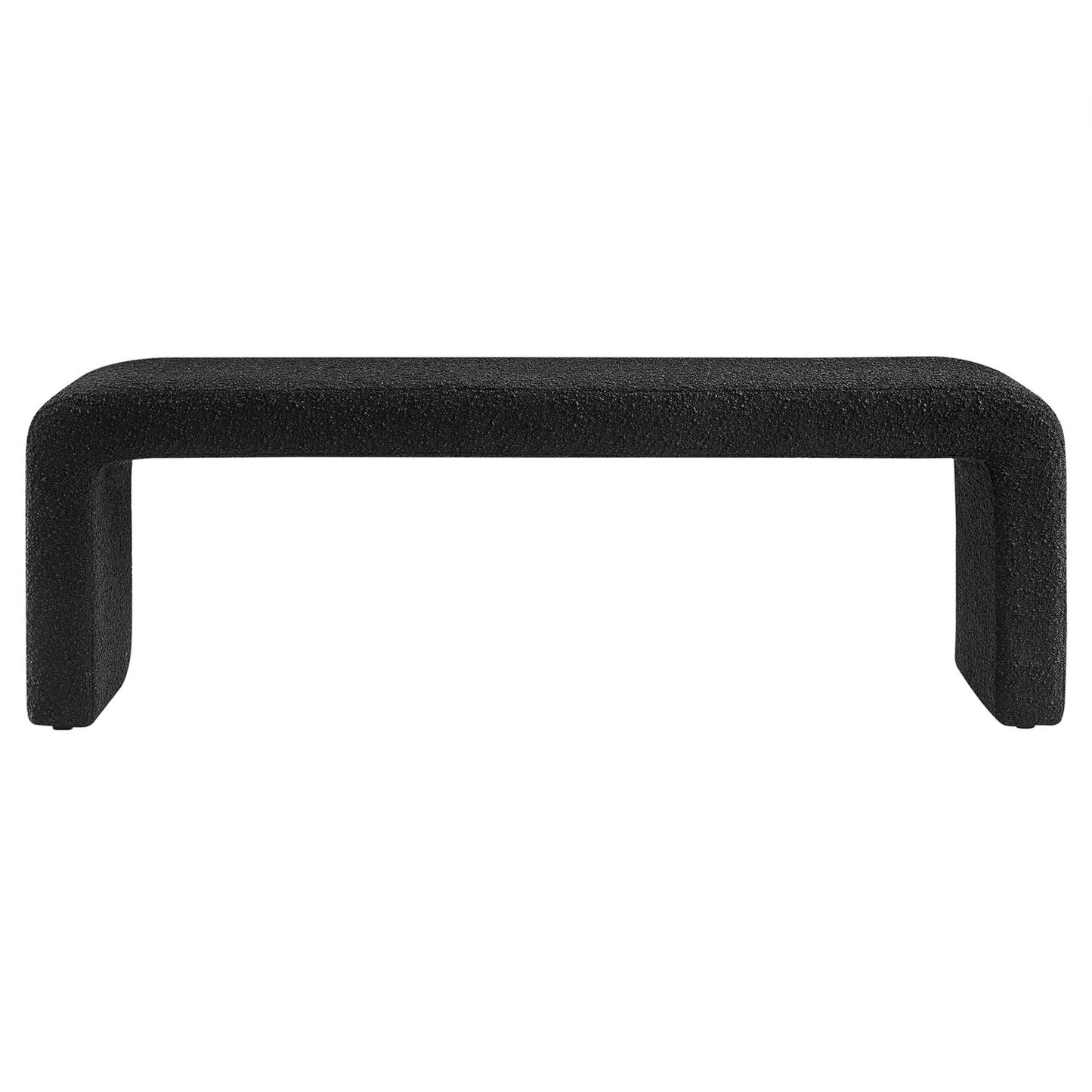 Simba Boucle Fabric Waterfall Long Bench by Modway EEI-6736-BLK