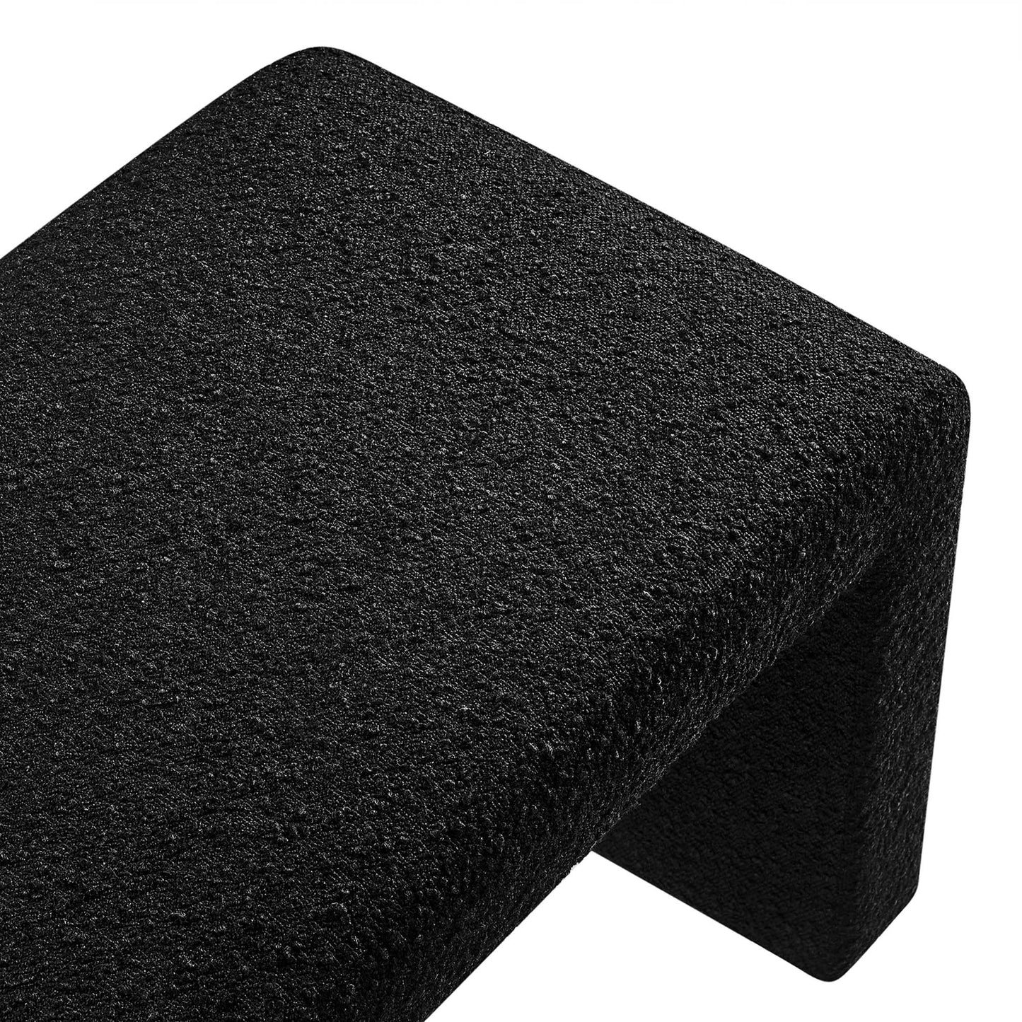 Simba Boucle Fabric Waterfall Long Bench by Modway EEI-6736-BLK