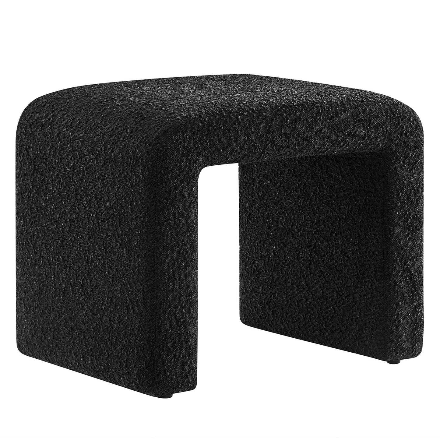 Simba Boucle Fabric Waterfall Stool by Modway EEI-6737-BLK