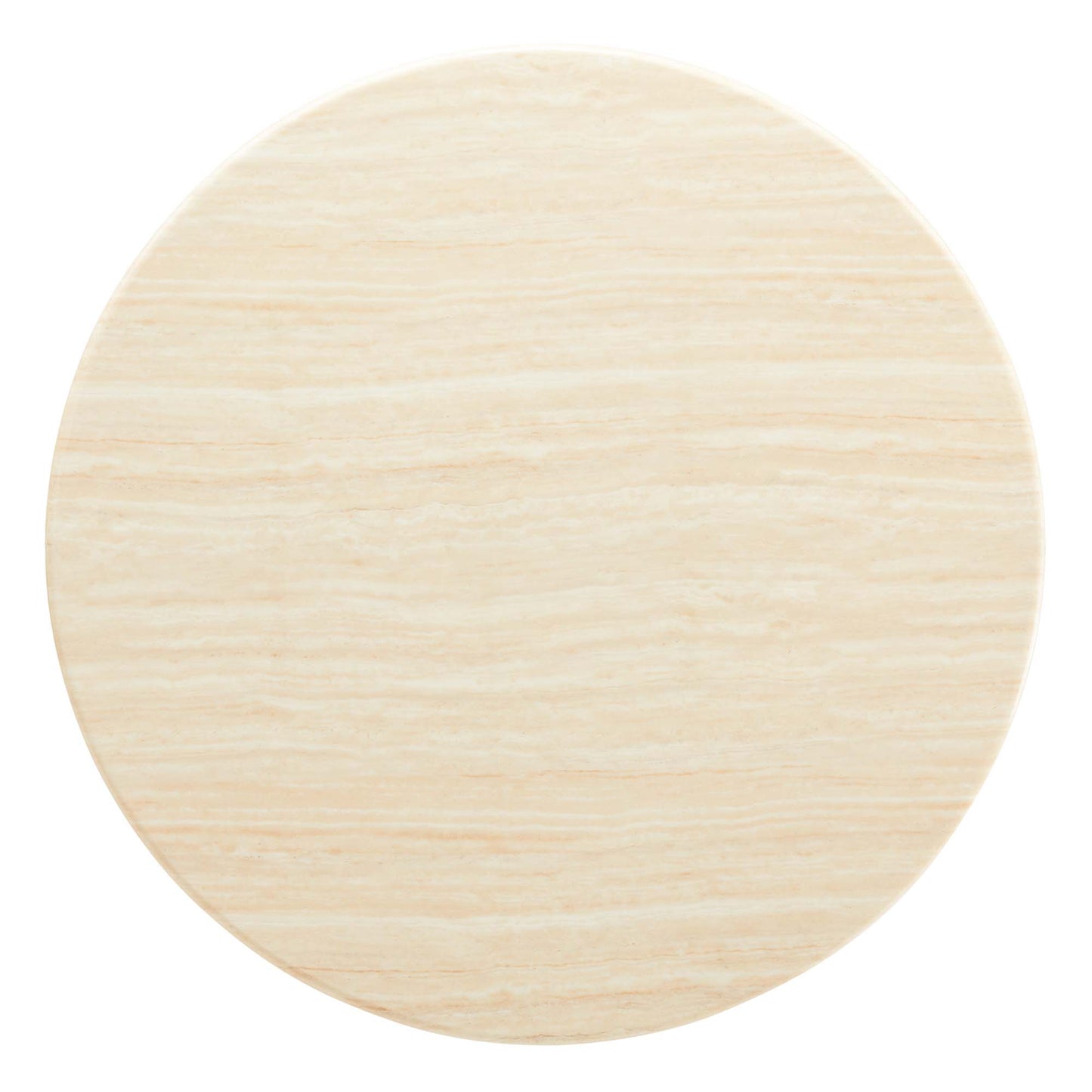 Lippa 48" Round Faux Travertine Dining Table by Modway EEI-6754-WHI-TRA