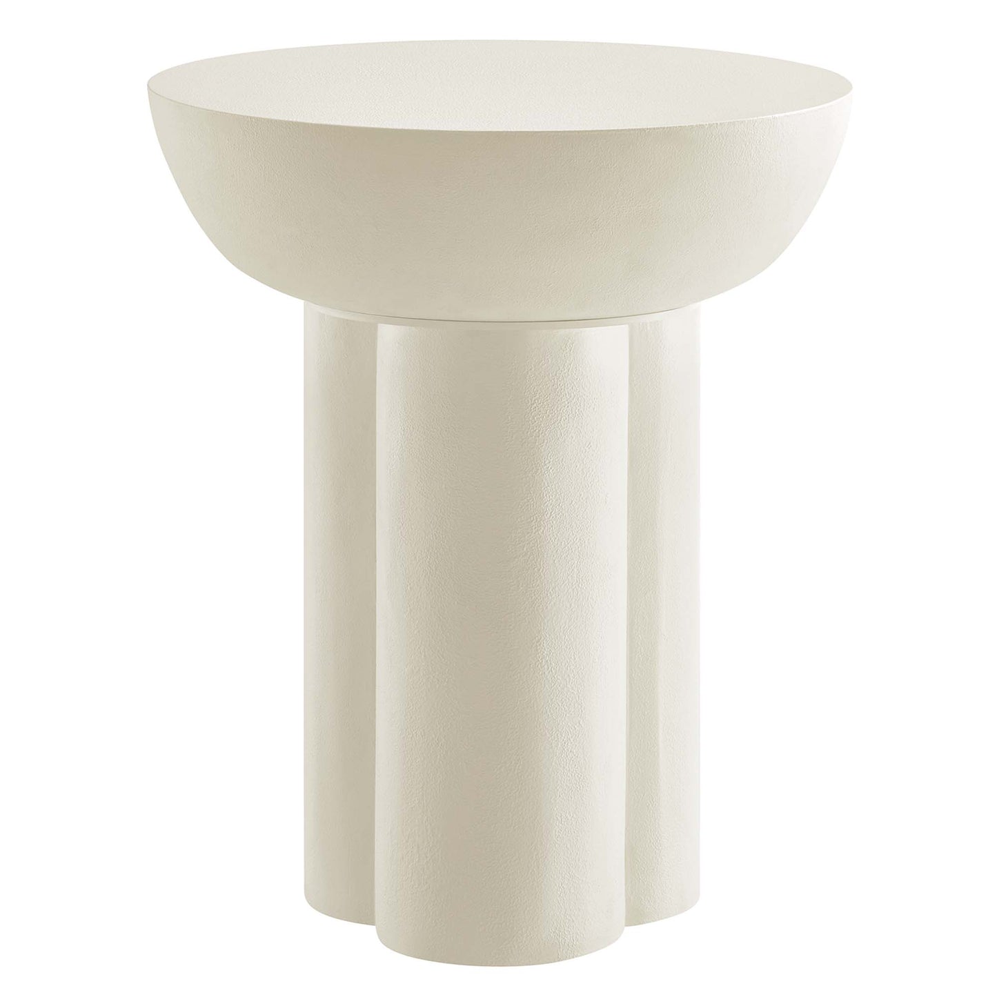 Caspian Round Concrete Side Table by Modway EEI-6761-WHI