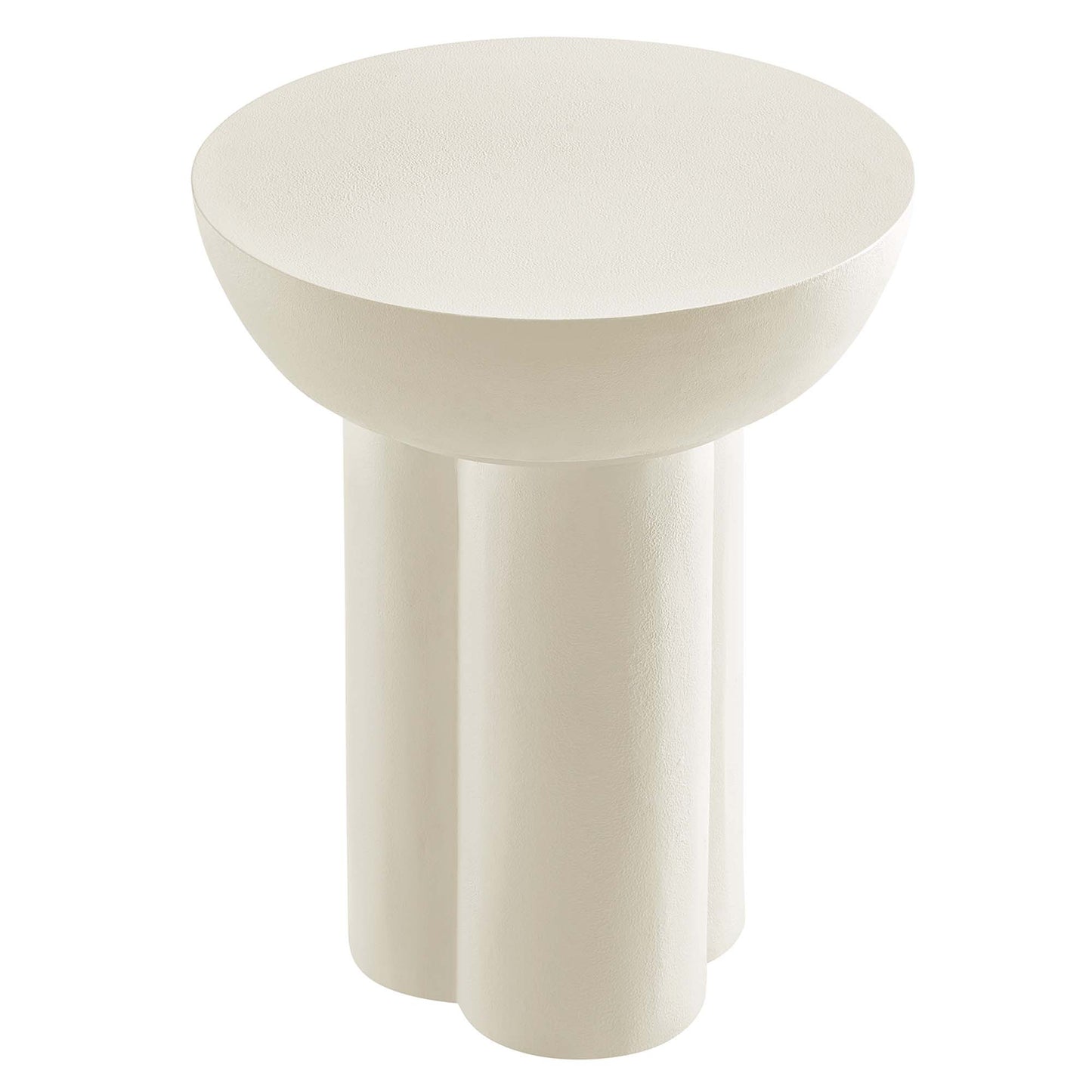 Caspian Round Concrete Side Table by Modway EEI-6761-WHI