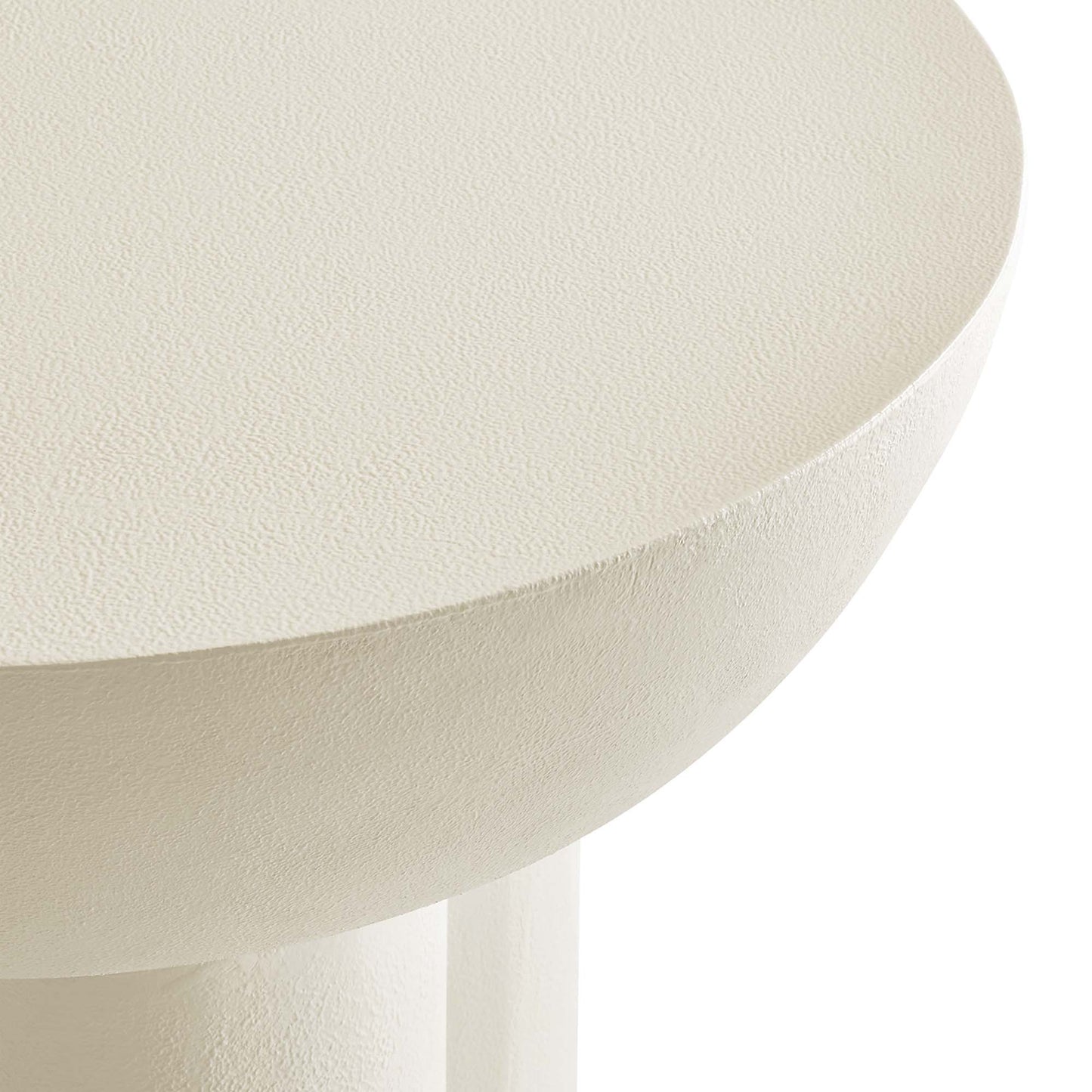 Caspian Round Concrete Side Table by Modway EEI-6761-WHI