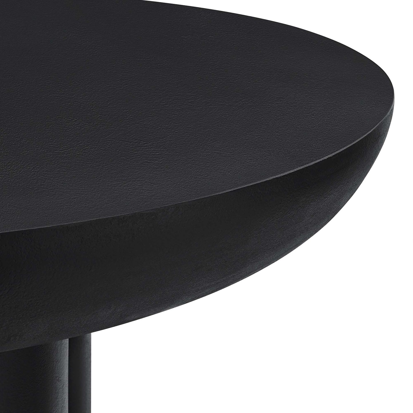 Caspian 40" Round Concrete Dining Table by Modway EEI-6762-BLK