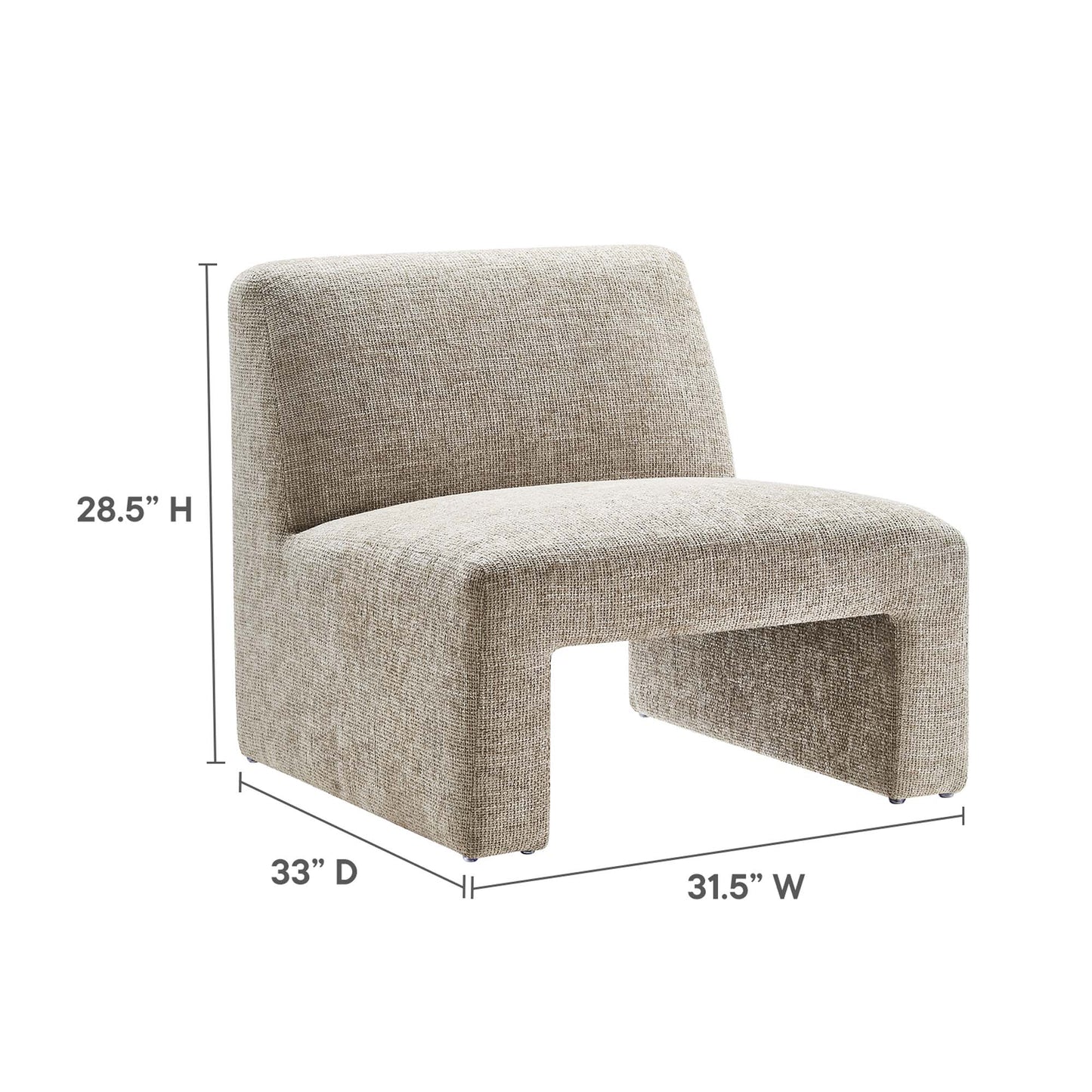 Amita Chenille Upholstered Accent Chair by Modway EEI-6765-KHA