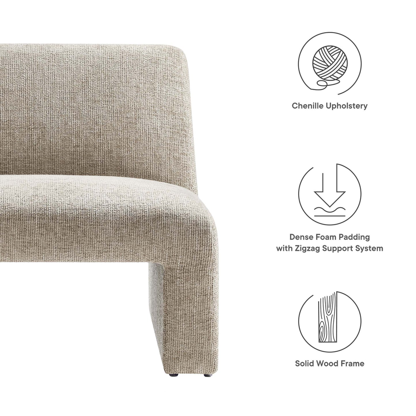 Amita Chenille Upholstered Accent Chair by Modway EEI-6765-KHA
