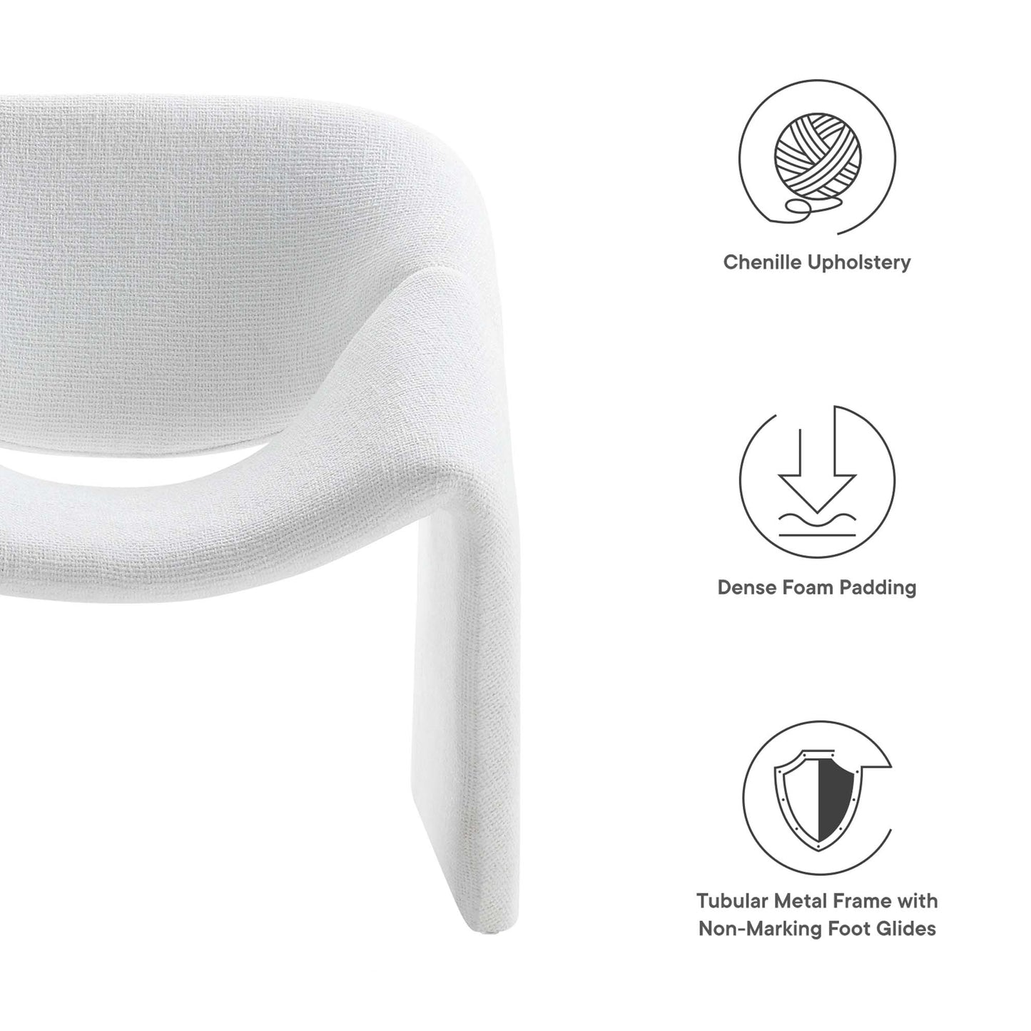 Vivi Chenille Upholstered Accent Chair by Modway EEI-6767-FRO