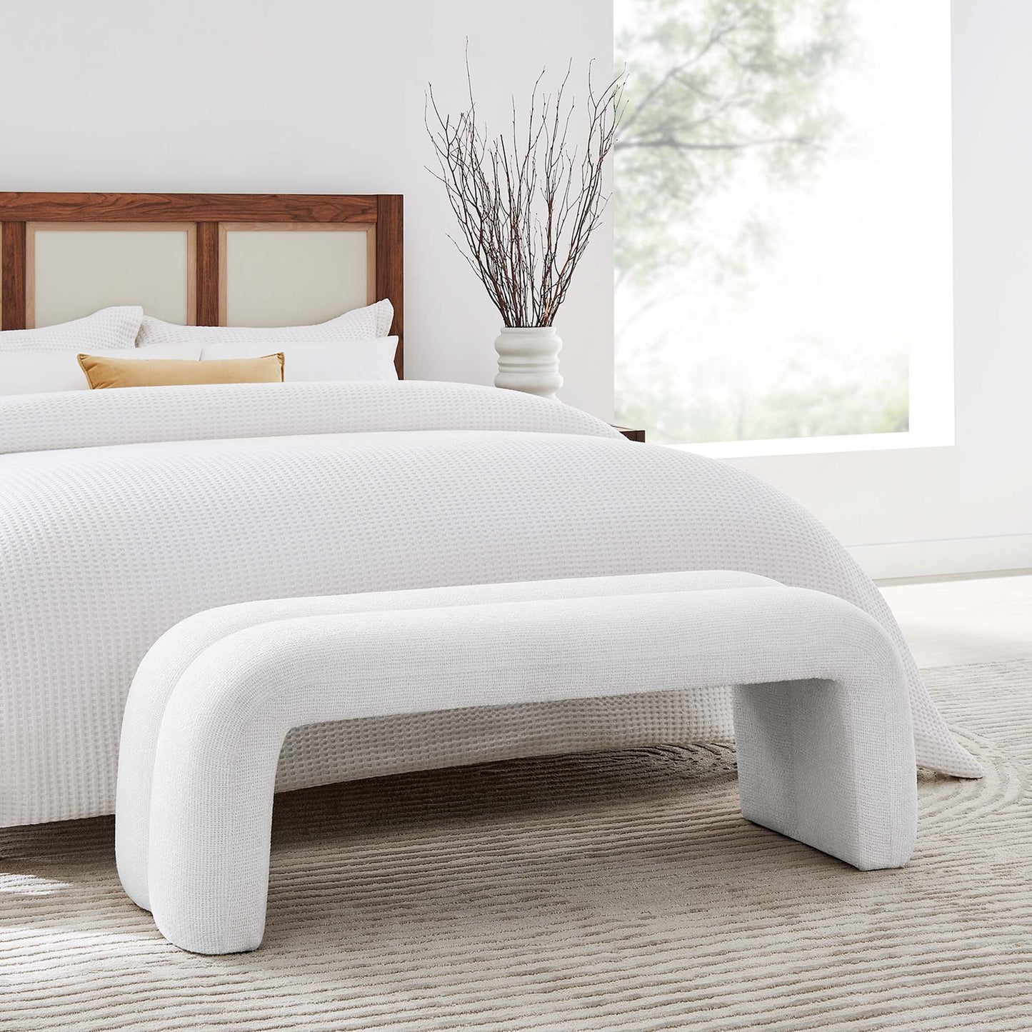 Dax 50.5" Chenille Upholstered Accent Bench by Modway EEI-6769-FRO