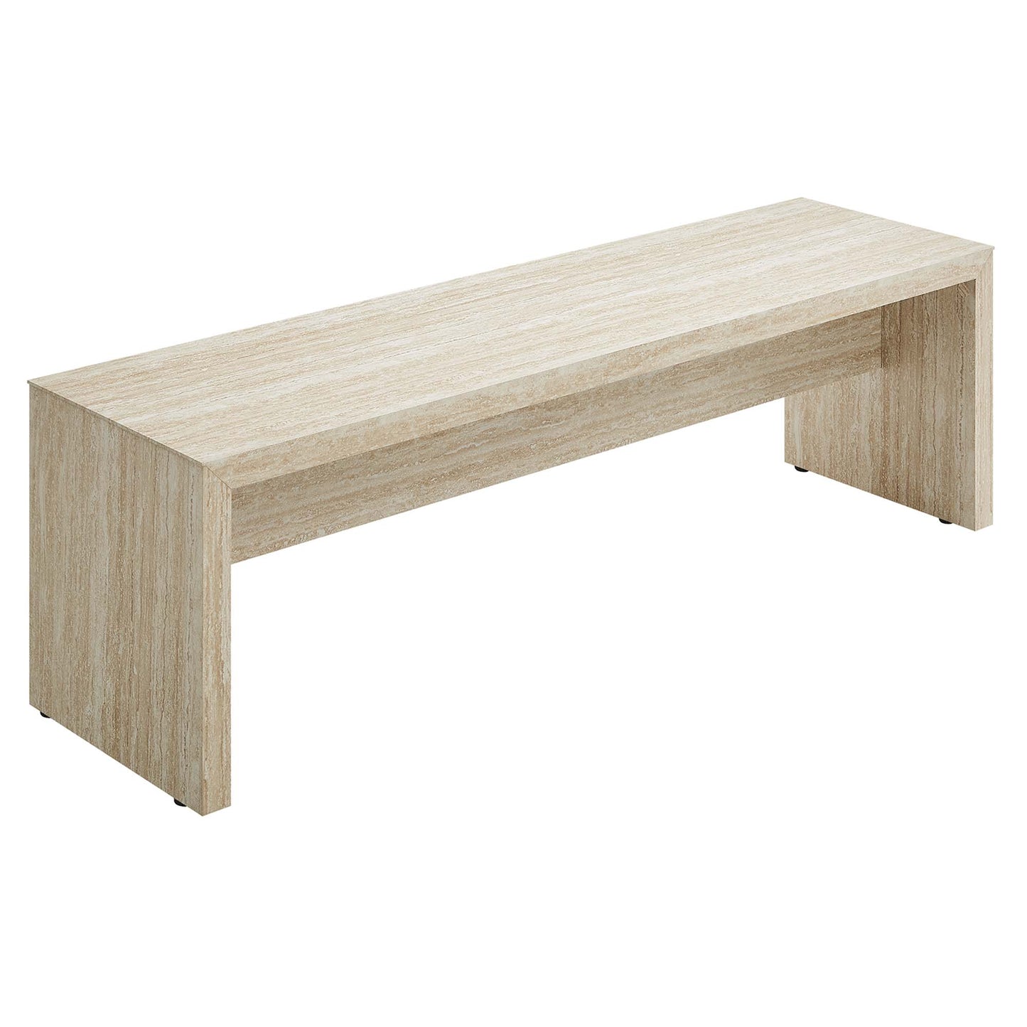 Mirella 62" Faux Travertine Long Bench by Modway EEI-6773-TRA